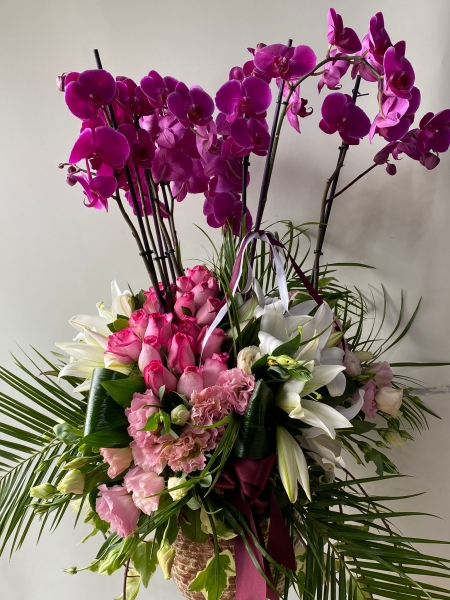 4 dallı orkideli arajman